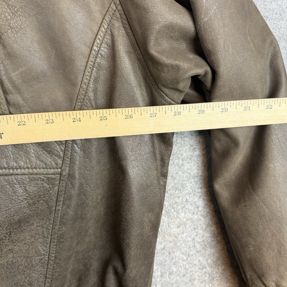 Roundtree And Yorke Leather Jacket Mens XL Tall A2 Flight Bomber Full Zip Brown - Picture 11 of 11